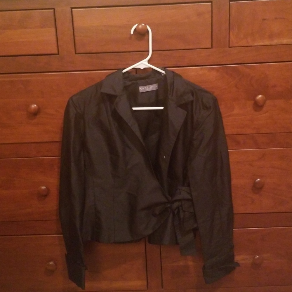 Petite Black Silk Jacket